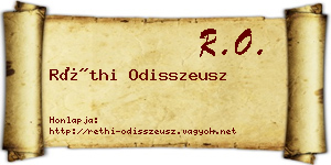 Réthi Odisszeusz névjegykártya